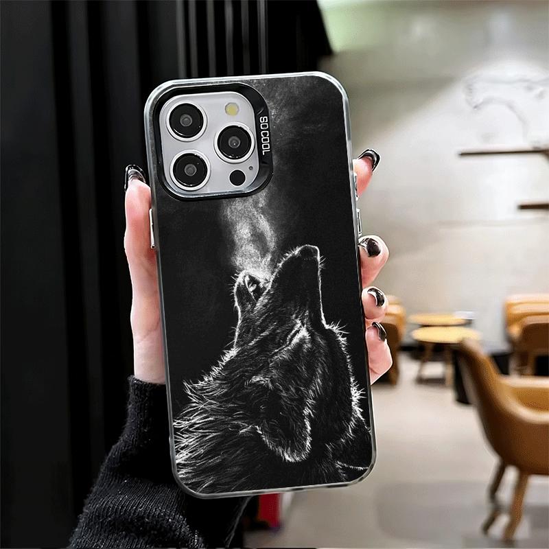 Wolf Moon Animal Soft Phone Case for iPhone 15 16 17 Pro Max 17Air 16E 14 Plus 13 12 Mini Shockproof Cover Back Shell