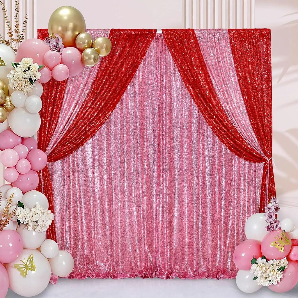 1 Panel Gold Sequin Photo Backdrop Curtain Panels Stage For Shimmer Birthday Wedding Photograph Shower Decoration Backdrop Fabric