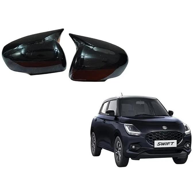 Batman Style Car Side Mirror Covers for Maruti Suzuki Swift 2018–2025 2 Set