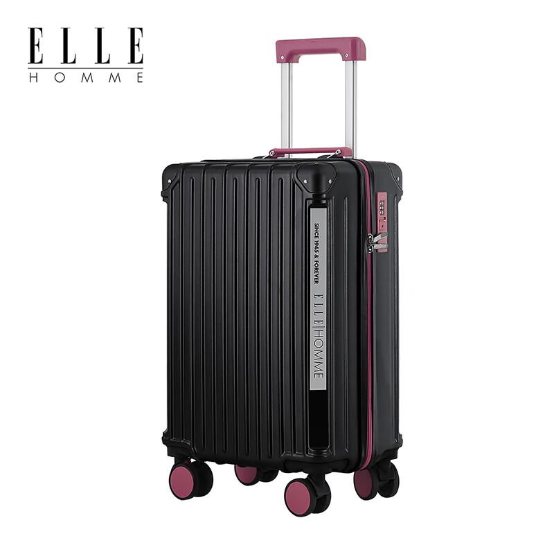 

ELLE HOMME Shock-Absorbing Brake Wheel Color-Block Luggage 24-inch