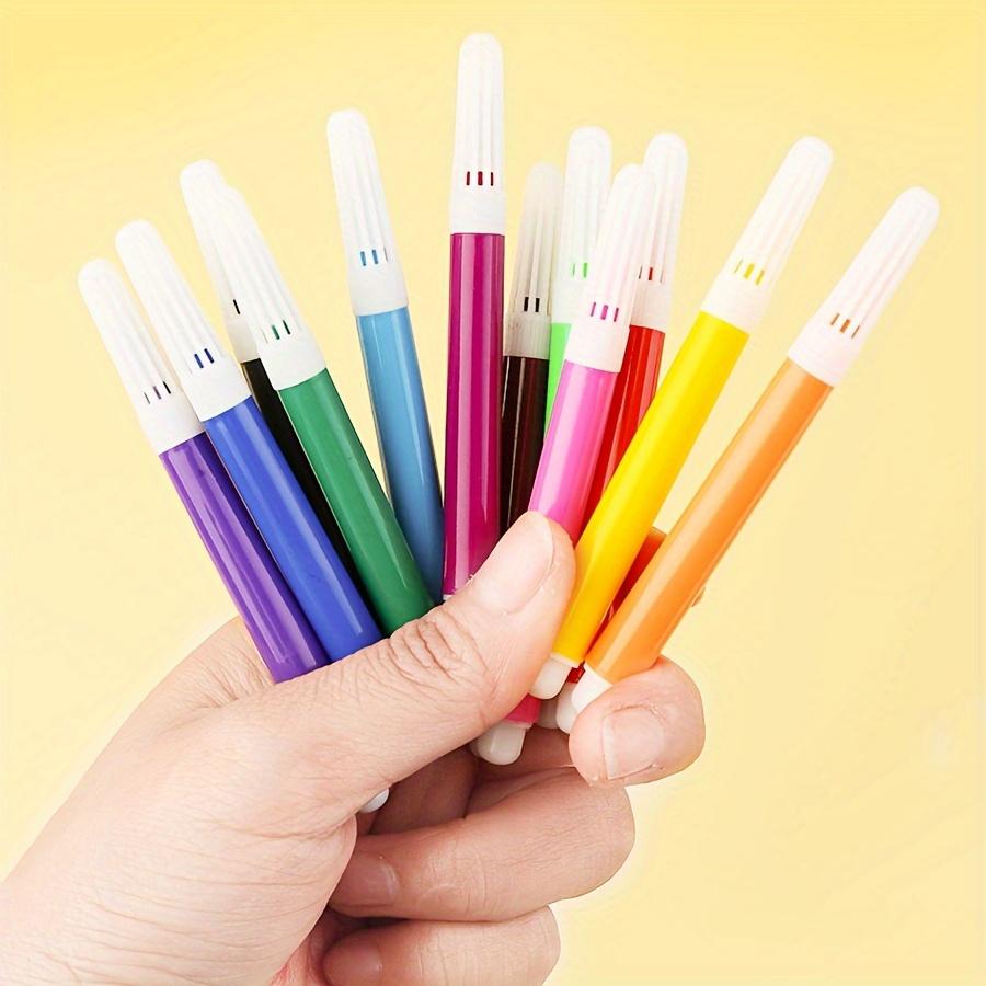 8Packs Markers 6-Color Washable Water Pens, Erasable Whiteboard Markers for Coloring & Art Painting, Perfect School ZSY