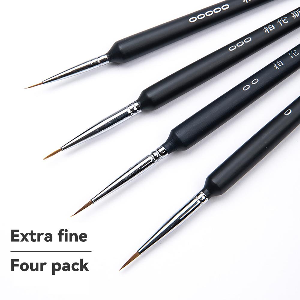 4/5/11pcs Miniature Hook Line Pen Art Painting Brushes Weasel Hair Paint Brush Gouache Watercolor Oil Paint Artists Hand Painted