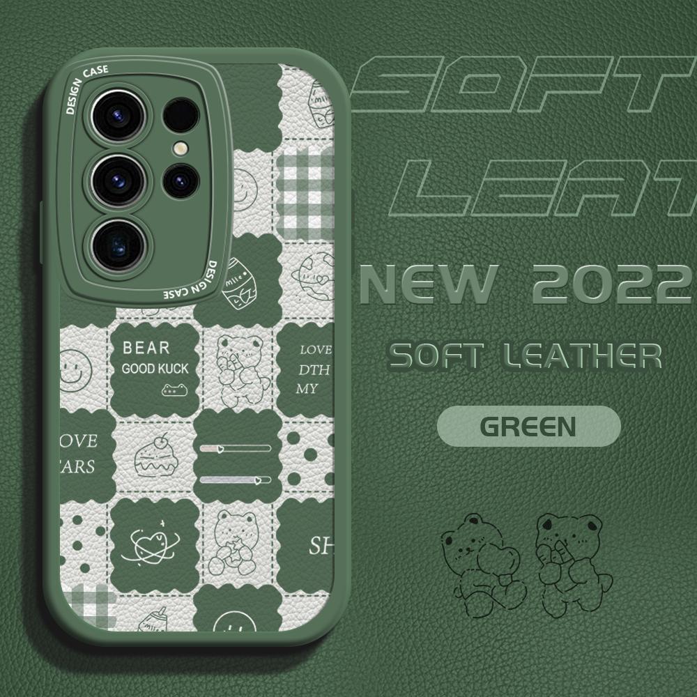 Чехол для телефона из искусственной кожи для влюбленных пар для VIVO OPPO Reno Realme Huawei Nova Infinix, чехол для смартфона с милым мультяшным медведем