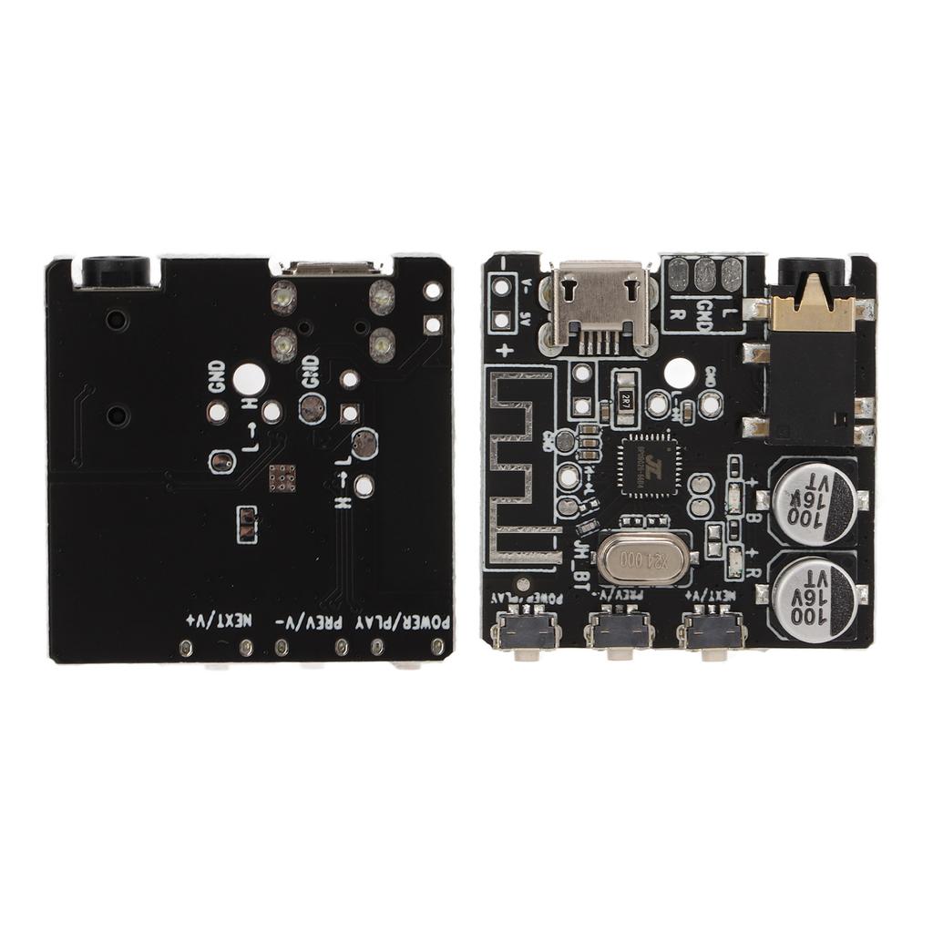 2 Stück Bluetooth Audio Empfänger Modul BT5.0 Verstärkerplatine Tastensteuerung 3,5mm Schwarz Weiß