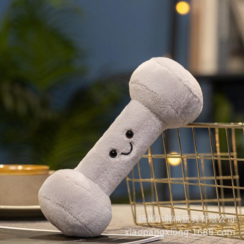 

Гиря, подарок на день рождения, новая имитация гантели, фитнес, плюшевая игрушка 23cm