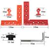 Adjustable 140mm Right Angle Positioning Ruler and Clamp Set for Woodworking