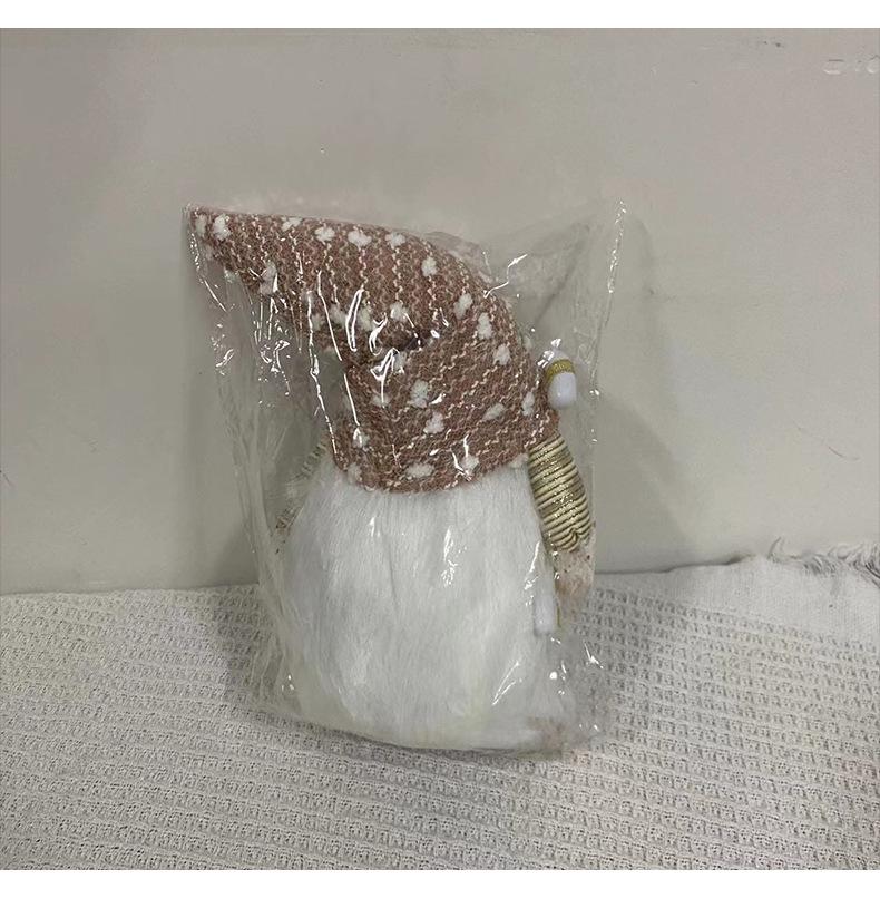 Plush No-Face Doll with Lights: Christmas Sequin Rudolph Decoration