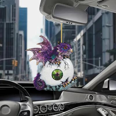 Swinging Dragon Car Mirror Hanging Ornament Christmas Tree Car Pendant Decoration Acrylic