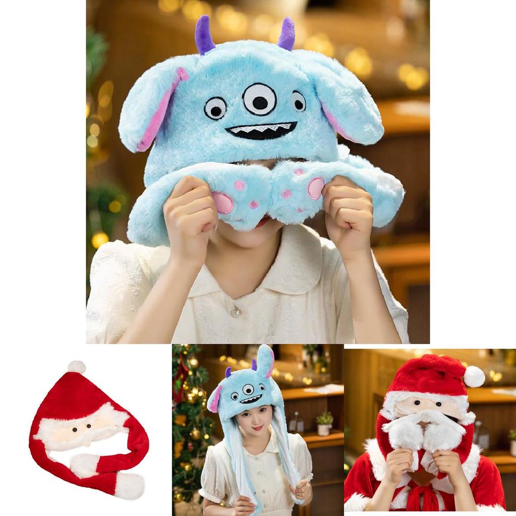 Whimsical Christmas Santa Monster Hat With Fun Inflatable Design For Festive Holiday Atmosphere