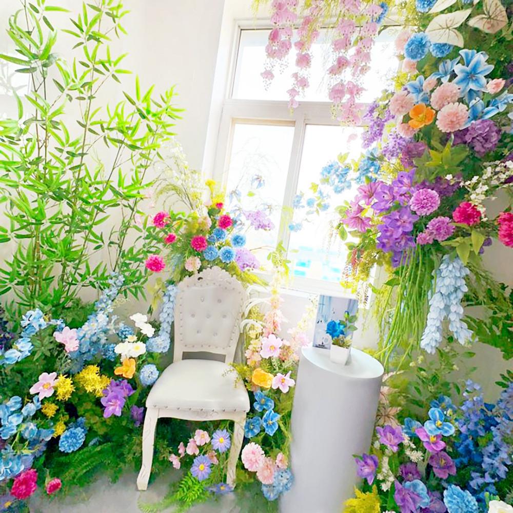 Chime Hydrangea Wind Lily Artificial Flower Wedding Party Home Gift Decoration