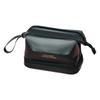 Wire Steel Doublelayer Makeup Bag Large Capacity Solid Color Storage Bag Wash