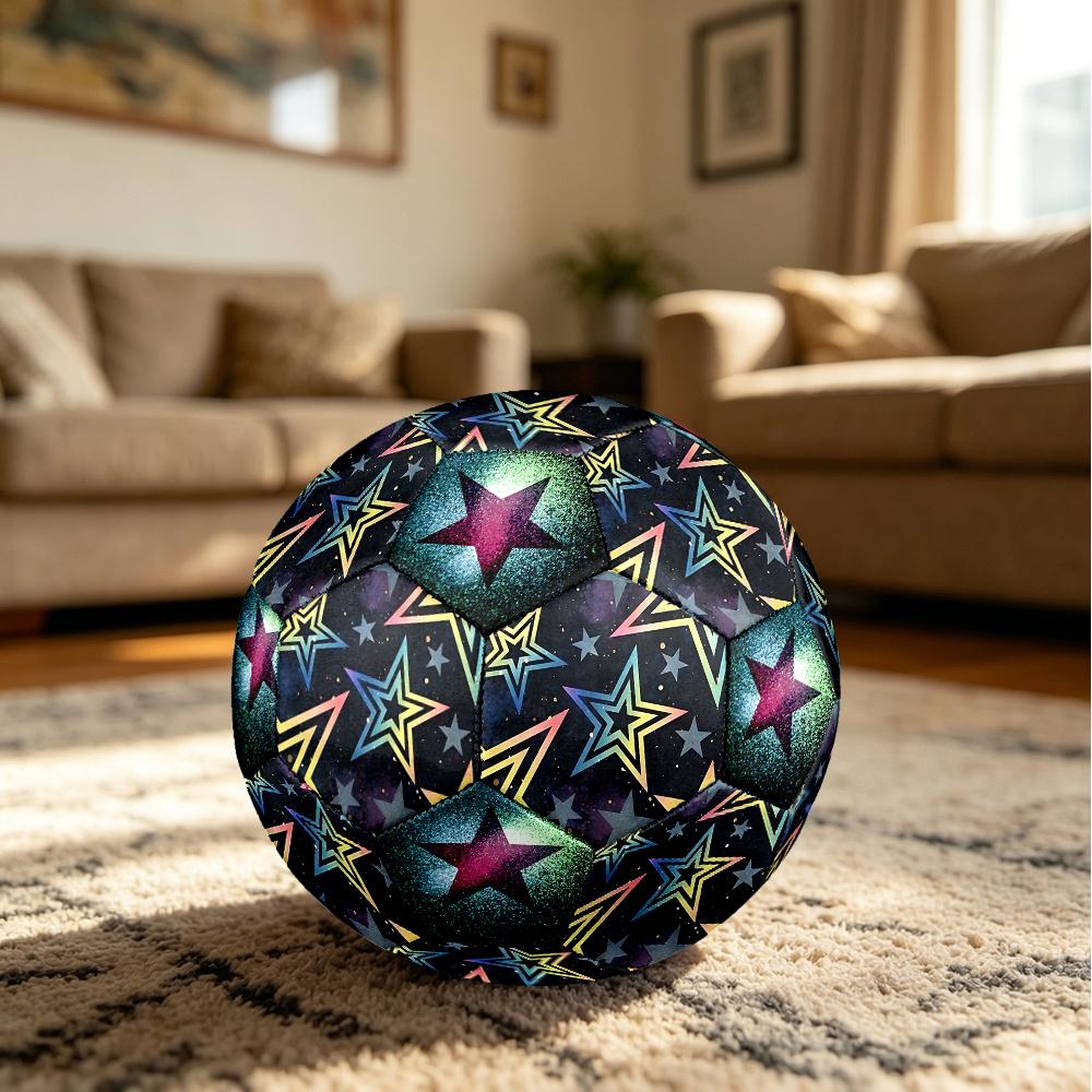 1PC Colorful Starry Night Galactic Star Soccer Ball Size 5 Football Machine Sewn Indoor/Outdoor Universal Football Gift W107
