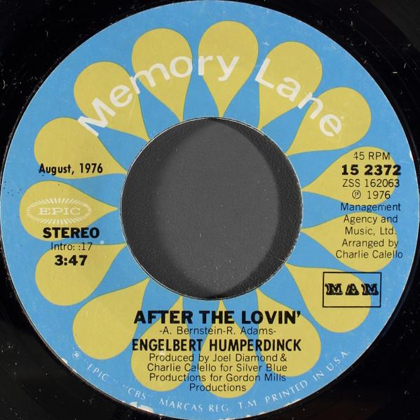 

7inch Record ENGELBERT HUMPERDINCK - After The Lovin 152372 Epic, MAM - US Pop Used