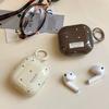 For AirPods 4 2 3 1 Coffee Colored Beige Smooth Case With Ring For AirPods Pro 2 AirPods Pro3 Soft Lovely -fall Cover