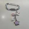 Unique Rotating Star Keychain Accessory With Time Display Stainless Steel Alloy Gift Timepiece Pendant Keyring