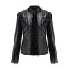 Leather Jackets Women Casual Zipper Pure Color Coats Motorcycle Leather Coats Autumn Winter Fashion Streetwear Traf Jackets