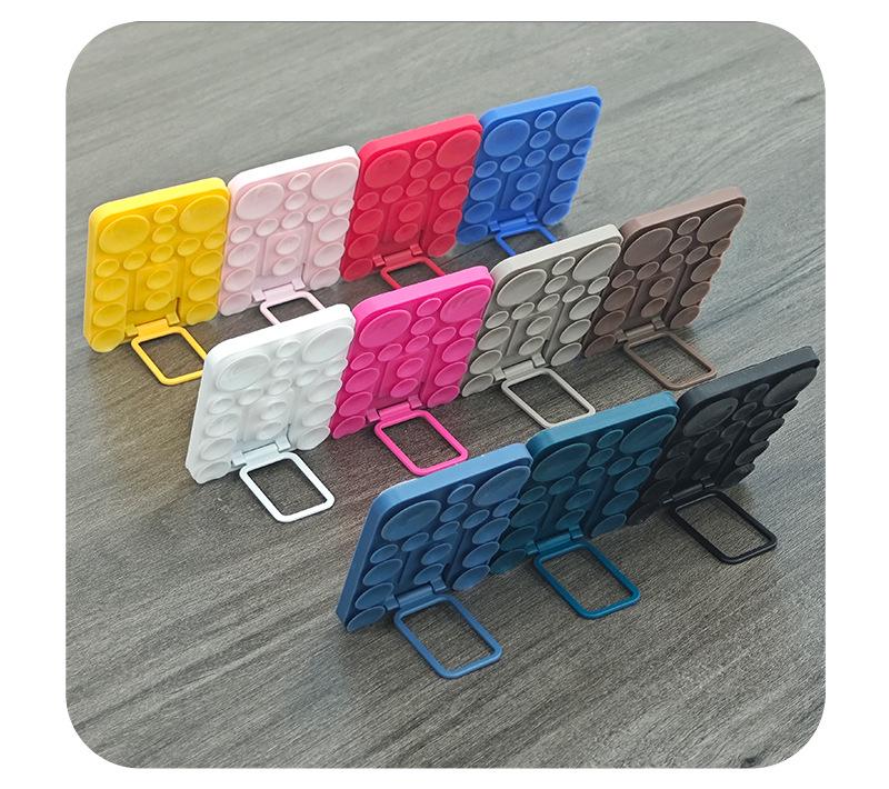 Universal Silicone Phone Holder: Suction Cup, Self-Adhesive, Folding Design