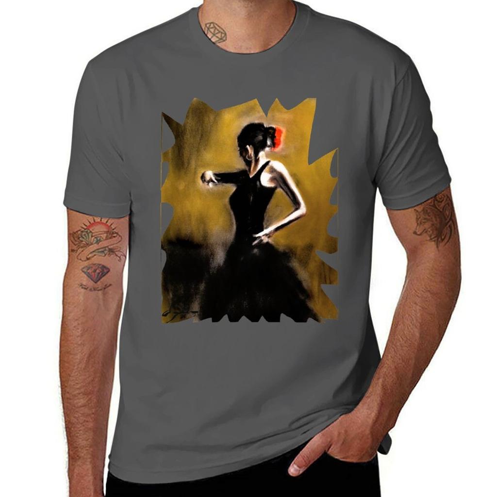 Flamenco Dancer Tshirt Casual Loose Fit Short Sleeve Tshirt