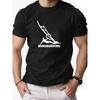 European Size Men'S Windsurfing Patterned Summer Casual Short-Sleeve T-Shirt