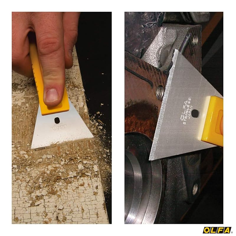 OLFA Scraper, L-type, 35LB, 60mm Blade Width, Stainless Steel Blade, Fixed Type, for Scraping and Peeling.