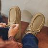 Fashion Khaki Casual Men Shoes Comfortable Suede Leather Loafers Man Platform Slip-on Men's Driving Shoes Zapatos Para Hombre