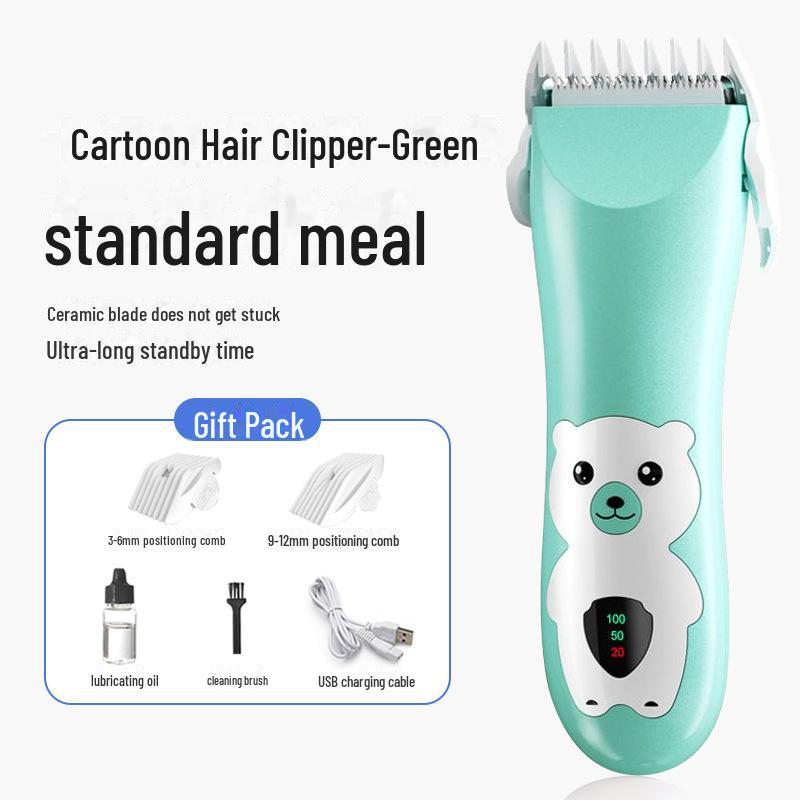 

Водонепроницаемая детская машинка для стрижки волос с керамическими лезвиями: Электрический, безопасный и тихий для детей