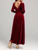 Autumn New French Style Evening Gown Long Silk Velvet Dress