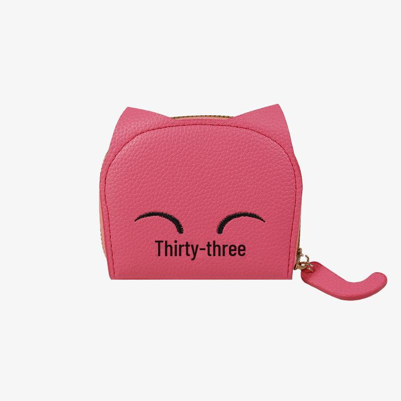 Кошелек для монет с корейским мультяшным принтом: Милый кошелек из искусственной кожи с отделениями для карт и держателем для удостоверения личности