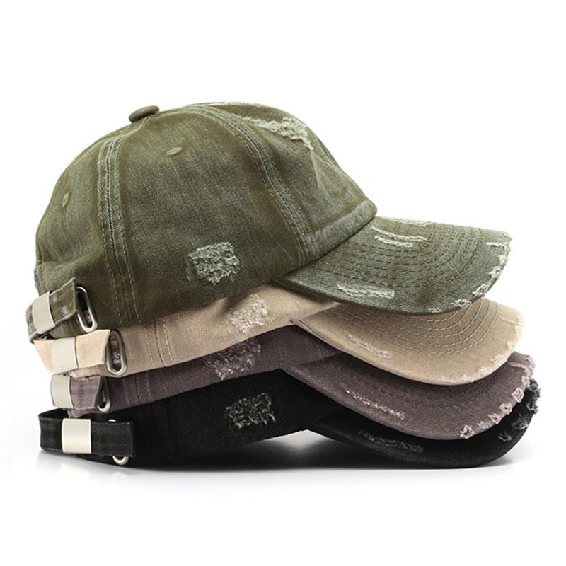 Women Outdoor Travel Baseball Cap Vintage Unisex Male Sports Hat Ripped Distressed Snapback Hat Adjustable Trucker Caps Tl001