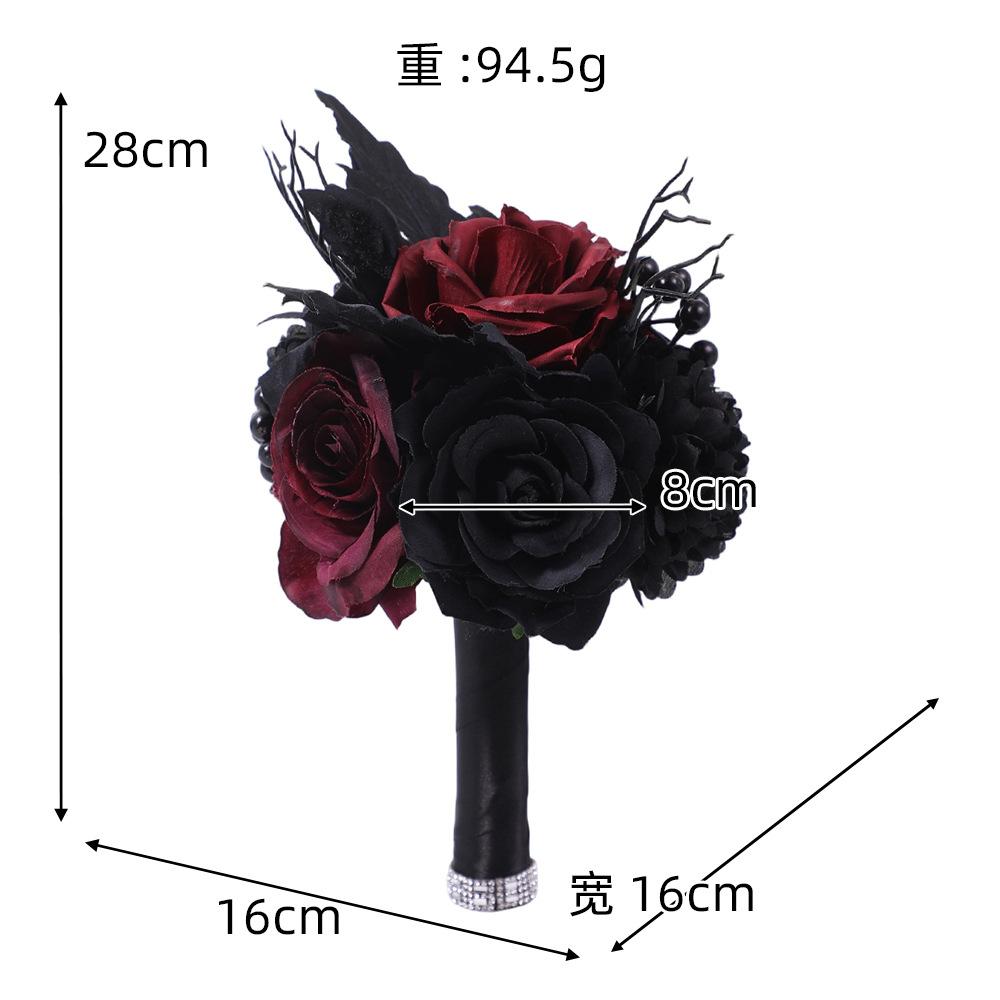 Halloween Bouquet Dark Gothic Bridal Skull Flower Arrangement Day of the Dead Home Decor