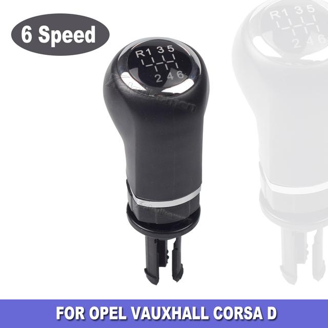 5 / 6 Speed Car Shift Gear Knob With Leather Boot For OPEL VAUXHALL CORSA D 2006 2007 2008 2009 2010 2011 2012 2013 2014