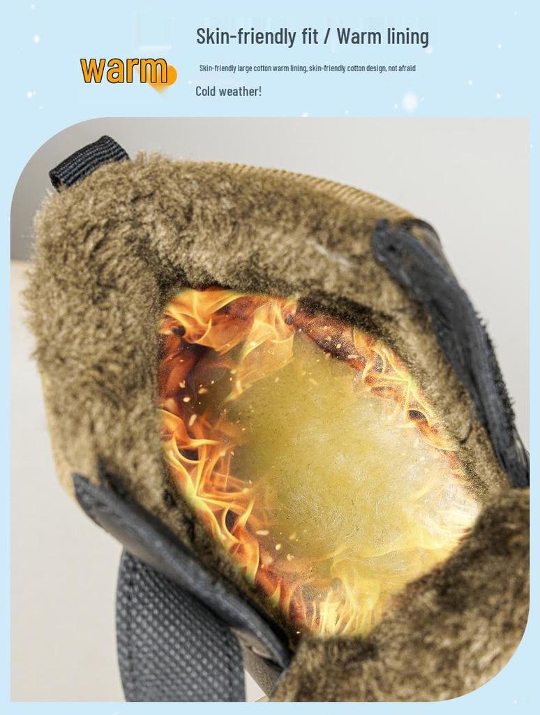 2025 Winter Girls' and Boys' Warm Cotton Martin Boots - Soft Sole, Trendy, for Primary School Students.
