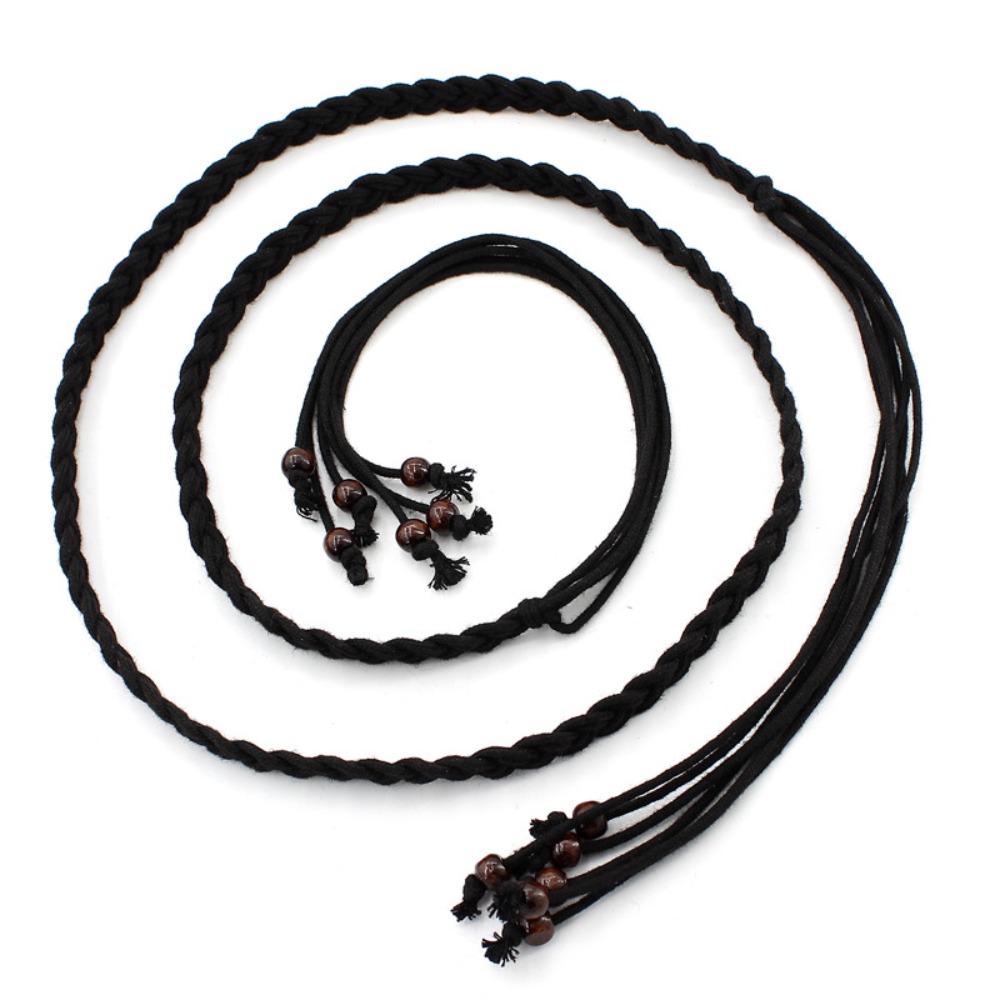 Gothic Tie Waist Rope Luxury Design Lace-up Waist Belt Braided Waist Chain  Spice Girls Streetwear