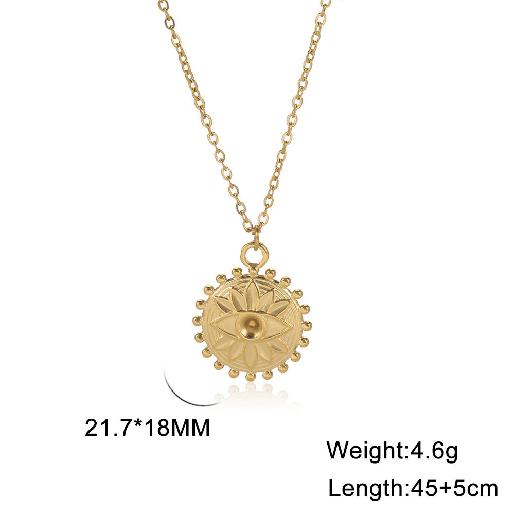 Gold Color Turkish Evil Eye Necklace for Women Stainless Steel Vintage Amulet Choker Necklaces Jewelry Mother's Day Gift 2026