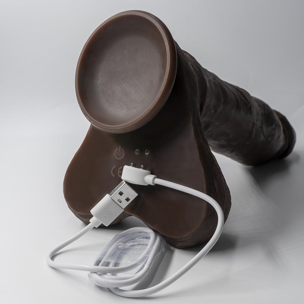 11,4-calowy superdługi realistyczny dildo elektryczny gruby symulator fallusa teleskopowy kołyszący wibracyjny podgrzewany dildo damski masturbator dorosły seks dildo