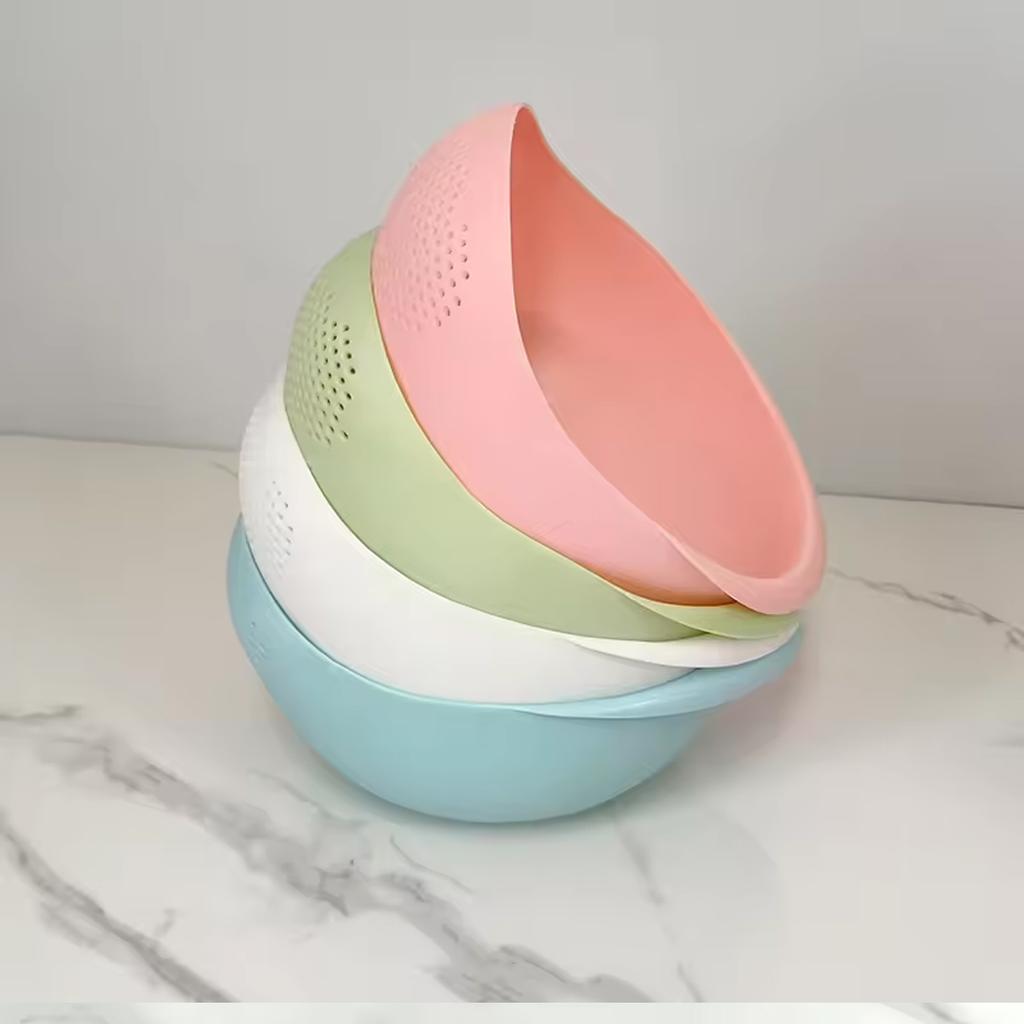 1PC- Vegetable washing basket kitchen storage basin quick drain rice washing radish fruit basket rice rinser