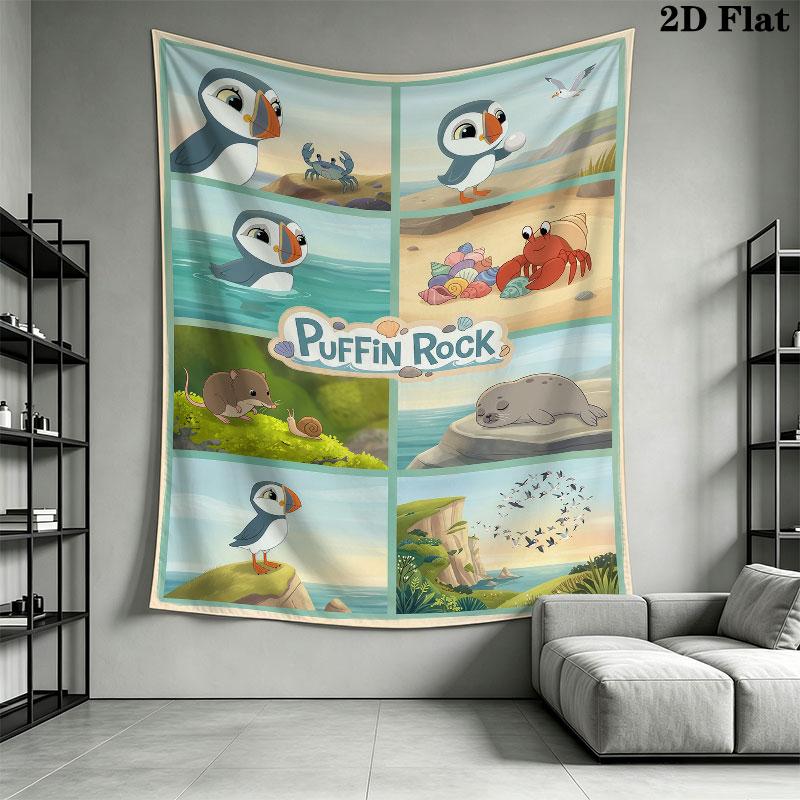 Peter Rabbit Dawn Wall Hanging Printed Fabric Blanket Decorative Tapestries for Bedroom Living Room Home Decor