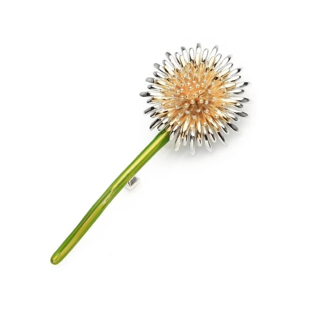 Grüne Farbe Löwenzahn Blume Broschen Blumenform Broschen Pins Neue Emaille Broschen Pins Damen