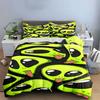 Green Alien Faces Pattern. Bedding Sets Duvet Cover Sets Duvet Covers Pillowcases(1 * Duvet Cover 2 * Pillowcases, Without Duvet Insert)