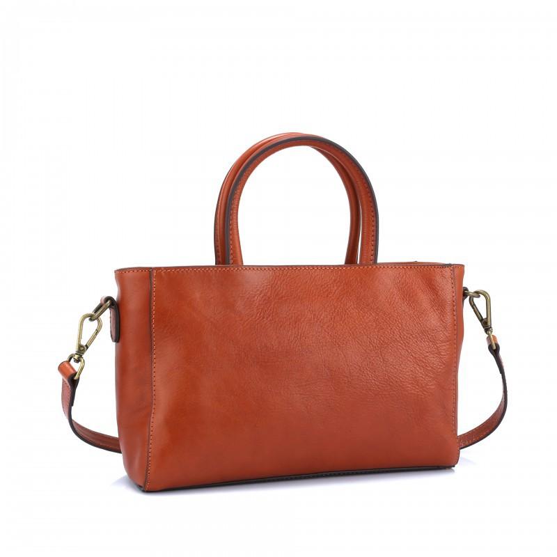 Vegetable Tanned Leather Women's Bag New Simple All-matching Genuine Handbag Commuting Tote Single Shoulder Diagonal