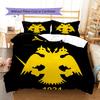 AEK Athens Football Club LogoPattern Bedding,Quilt Set Quilt Cover Pillowcase Home Birthday Gift (1 * Duvet Cover + 2 * Pillowcase, Without Core)