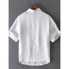 Summer Japanese Retro Linen Short Sleeve Shirt Men Chinese Style Niche Style Ethnic Design Loose Casual Shirt Thin