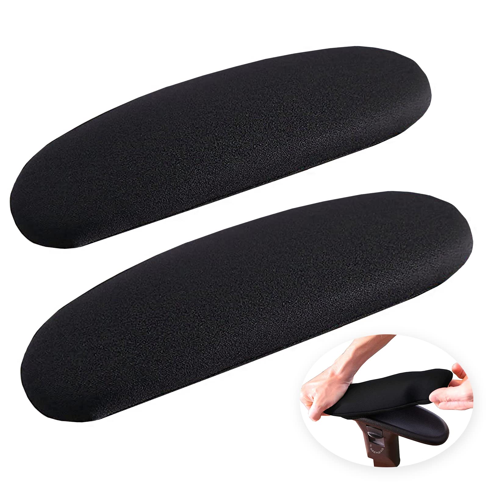 

1 Pair Office Chair Armrest Armchair Elbow and Arm Easy to Wash Armrest Covers, Cushions, Removable, Stretchable, Protectors, Protection, (Chair