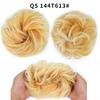 Synthetic Curly Elastic Rubber Band Chignon Donut Hairpieces Wrap On Ponytail Hair Extensions