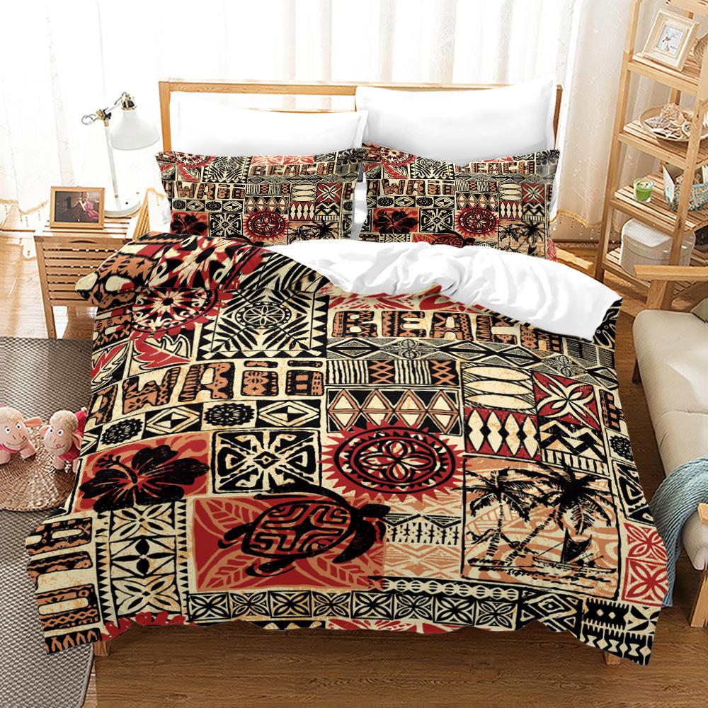 Home Textile Splicing Quilt Cover Digital Printing Three-Piece Set 3D