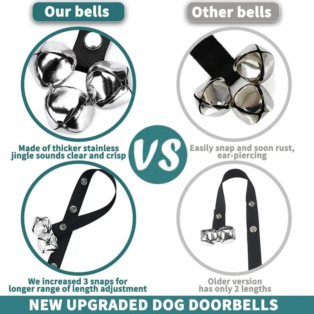 Dog Doorbells Premium Training Potty Great Adjustable Dog Door Bell for Potty Training Puppy Easy Way Extra Large Loud DoorBells