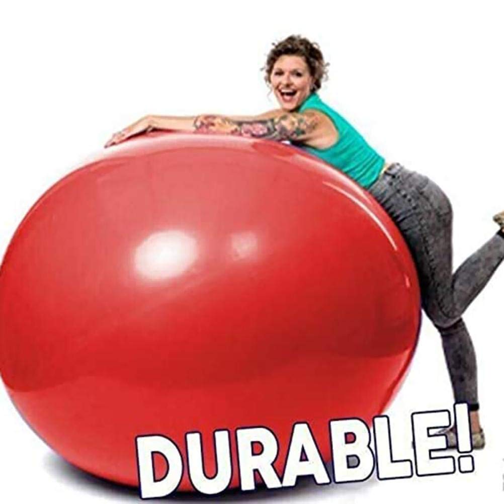 72 Inch Giant Human Balloon Round Climb Balloon Thick Latex Balloon for Wedding Birthday Event Decoration J-ouuo (Red)