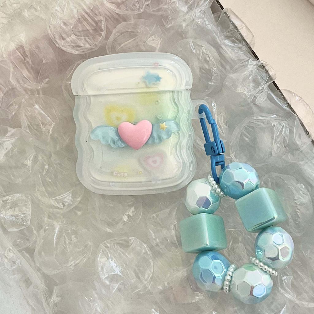 Wireless Bluetooth Angel 3d Bracelet Cute Earphone Case For Apple Airpods 1 2 Pro 2nd 3 Cartoon Love Shiny Headset Charging Box