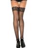 Black Stockings Nylon Voile Couture And Lace Garters Mh4150 Blk