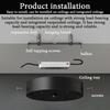 120CM Household Minimalist LED Chandelier 3 Lighting Modes Electric Ceiling Lamp Remote Control Dining Room Pendant Light